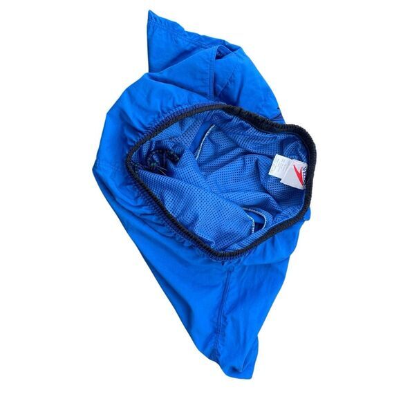 VTG Speedo Men's Mesh Lined Swim Shorts Blue Medium - Picture 2 of 8